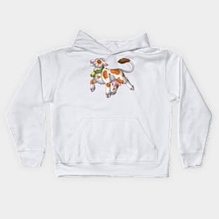 Happy Moo: Orange Spots Kids Hoodie